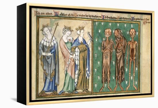 Three Youthful Kings Confronted by Three Skeletons-Madonna Master-Framed Premier Image Canvas