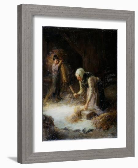 Threshing the Gleanings, 1899-Ralph Hedley-Framed Giclee Print