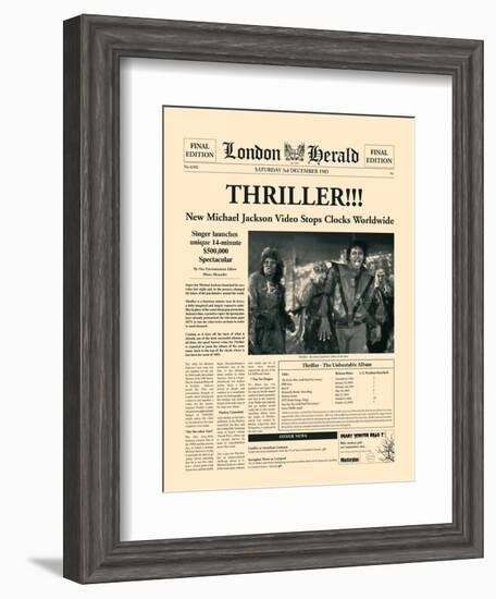 Thriller!!!-The Vintage Collection-Framed Art Print