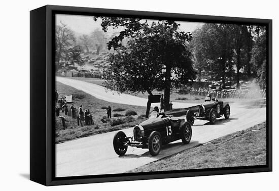 'Thrilling racing in rural England: Bugattis at Donington', 1937-Unknown-Framed Premier Image Canvas