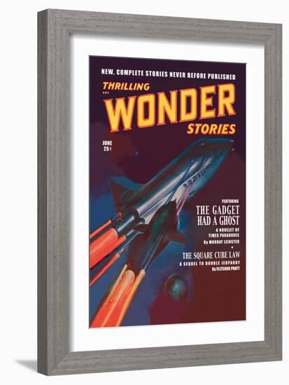 Thrilling Wonder Stories: Attack of the Ghost Fleet-null-Framed Art Print