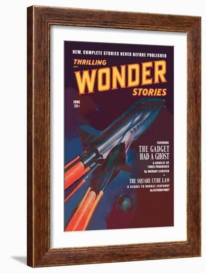 Thrilling Wonder Stories: Attack of the Ghost Fleet-null-Framed Art Print