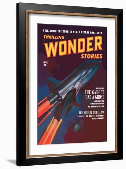 Thrilling Wonder Stories: Attack of the Ghost Fleet-null-Framed Art Print