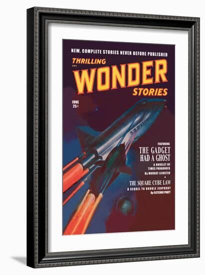 Thrilling Wonder Stories: Attack of the Ghost Fleet-null-Framed Art Print