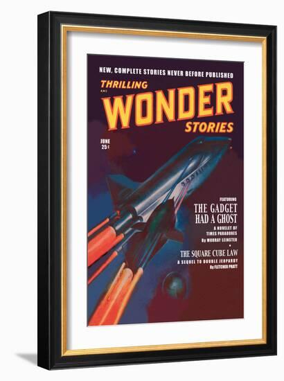 Thrilling Wonder Stories: Attack of the Ghost Fleet-null-Framed Art Print