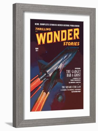 Thrilling Wonder Stories: Attack of the Ghost Fleet-null-Framed Art Print