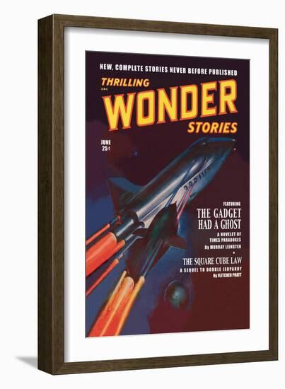 Thrilling Wonder Stories: Attack of the Ghost Fleet-null-Framed Art Print