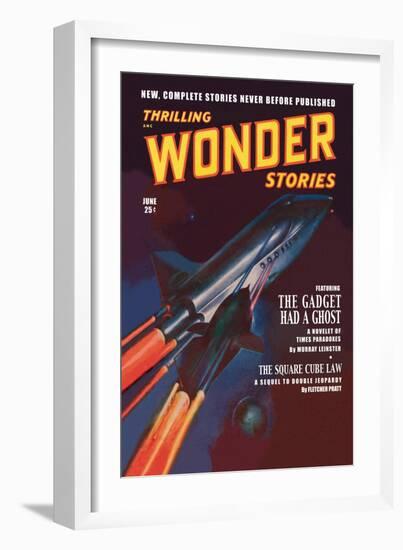 Thrilling Wonder Stories: Attack of the Ghost Fleet-null-Framed Art Print