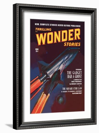 Thrilling Wonder Stories: Attack of the Ghost Fleet-null-Framed Art Print