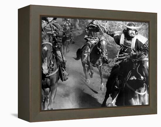 Throne Of Blood, (AKA Kumonosu Jo), Toshiro Mifune, 1957-null-Framed Stretched Canvas