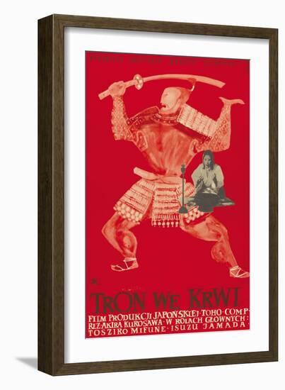 Throne of Blood (aka Tron we Krwi), Isuzu Yamada, Polish poster art, 1957-null-Framed Premium Giclee Print