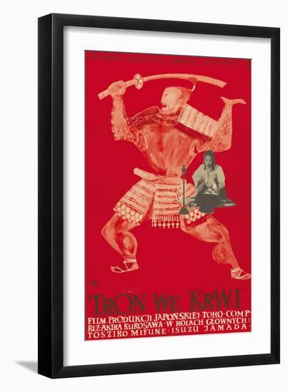 Throne of Blood (aka Tron we Krwi), Isuzu Yamada, Polish poster art, 1957-null-Framed Art Print