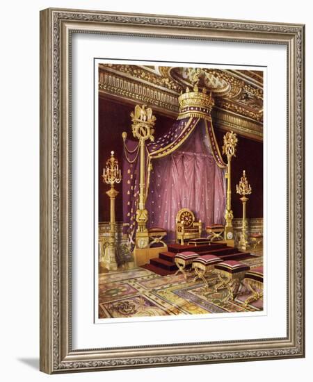 Throne Room in the Palace of Fontainebleau, France, 1911-1912-Edwin Foley-Framed Giclee Print