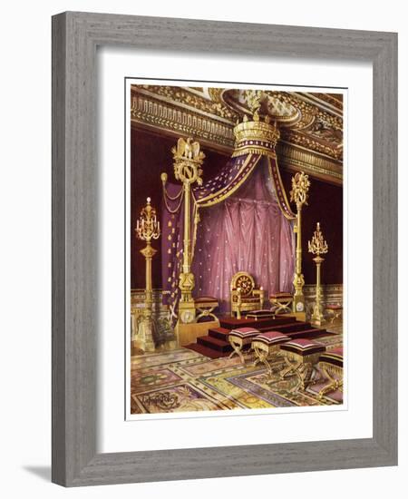 Throne Room in the Palace of Fontainebleau, France, 1911-1912-Edwin Foley-Framed Giclee Print