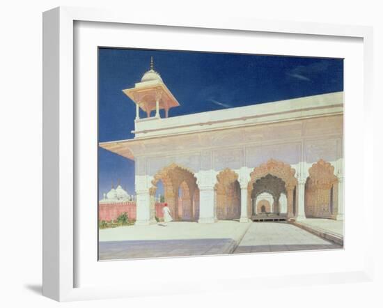 Throne Room of the Shah Jahan Fort in Delhi, 1875-Vasili Vasilievich Vereshchagin-Framed Giclee Print