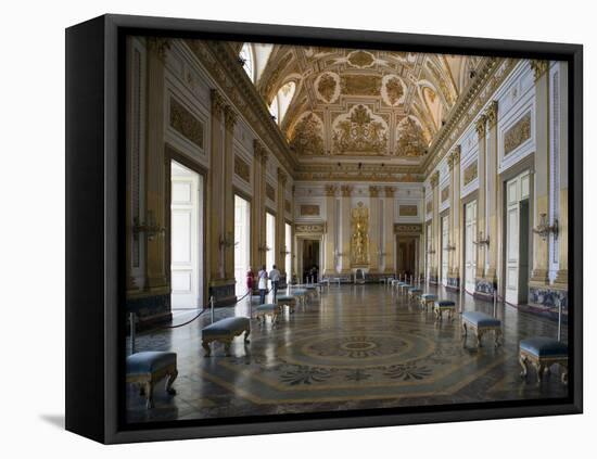 Throne Room, Royal Palace, Caserta, Campania, Italy, Europe-Oliviero Olivieri-Framed Premier Image Canvas