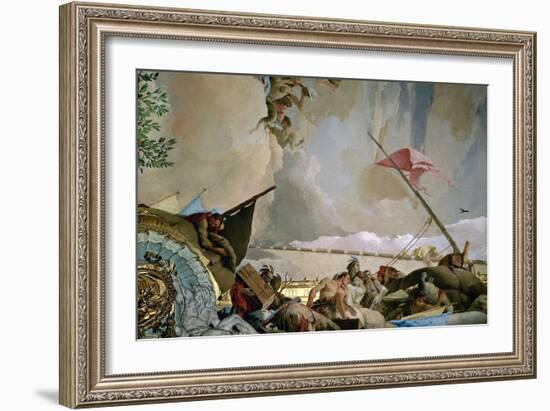 Throne Room: the Glory of Spain, Allegory of America, 1762-1766-Giovanni Battista Tiepolo-Framed Giclee Print