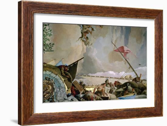 Throne Room: the Glory of Spain, Allegory of America, 1762-1766-Giovanni Battista Tiepolo-Framed Giclee Print