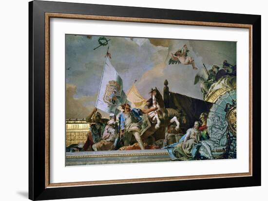 Throne Room: the Glory of Spain, Allegory of Castilia, 1762-1766-Giovanni Battista Tiepolo-Framed Giclee Print