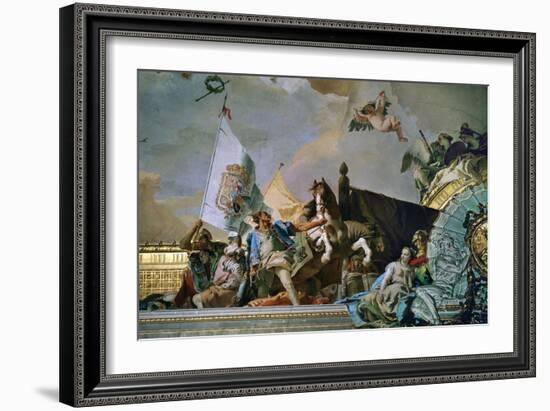 Throne Room: the Glory of Spain, Allegory of Castilia, 1762-1766-Giovanni Battista Tiepolo-Framed Giclee Print