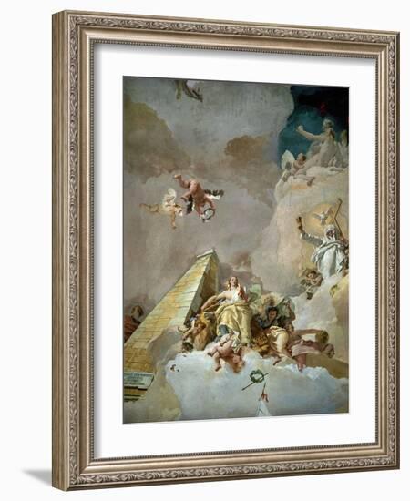 Throne Room: the Glory of Spain, Detail, 1762-1766-Giovanni Battista Tiepolo-Framed Giclee Print