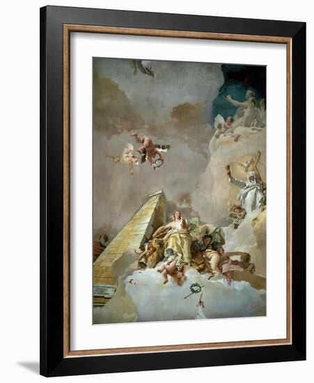 Throne Room: the Glory of Spain, Detail, 1762-1766-Giovanni Battista Tiepolo-Framed Giclee Print