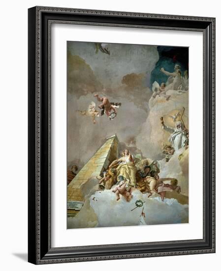 Throne Room: the Glory of Spain, Detail, 1762-1766-Giovanni Battista Tiepolo-Framed Giclee Print
