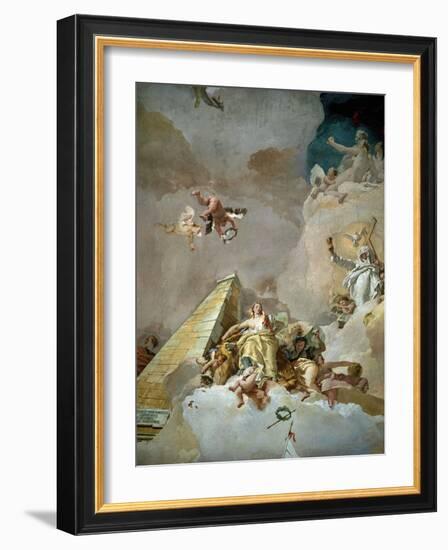 Throne Room: the Glory of Spain, Detail, 1762-1766-Giovanni Battista Tiepolo-Framed Giclee Print