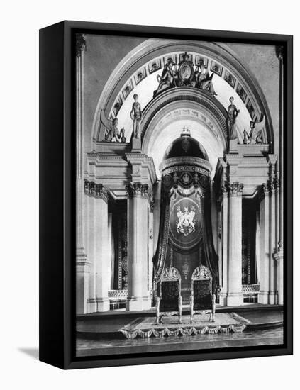 Thrones in the Ball Room at Buckingham Palace, London, 1935-null-Framed Premier Image Canvas