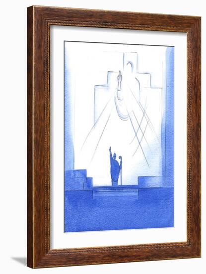 Through Each Bishop Who is in Communion with the Pope, God the Father Sanctifies, Teaches and Guide-Elizabeth Wang-Framed Giclee Print