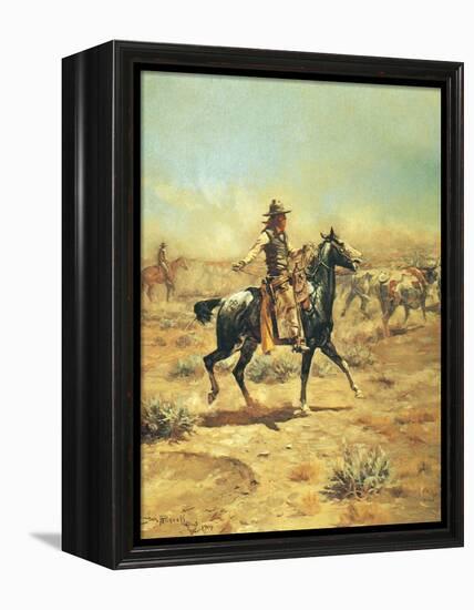 Through the Alkali-Charles Marion Russell-Framed Stretched Canvas