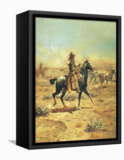 Through the Alkali-Charles Marion Russell-Framed Stretched Canvas