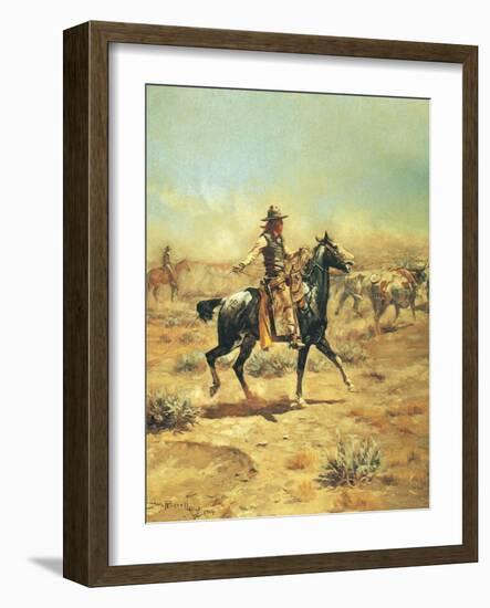 Through the Alkali-Charles Marion Russell-Framed Art Print