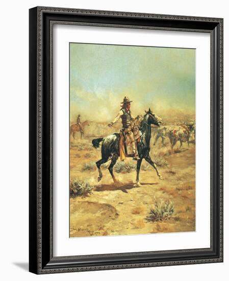 Through the Alkali-Charles Marion Russell-Framed Art Print