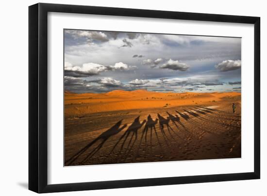 Through the Dunes of Merzouga (Morocco).-Joxe Inazio-Framed Photographic Print