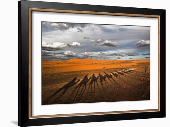 Through the Dunes of Merzouga (Morocco).-Joxe Inazio-Framed Photographic Print