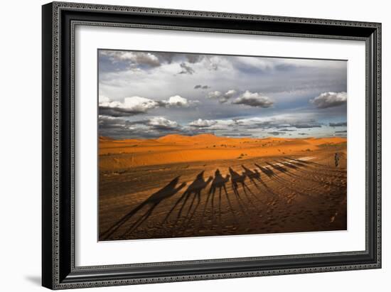 Through the Dunes of Merzouga (Morocco).-Joxe Inazio-Framed Photographic Print