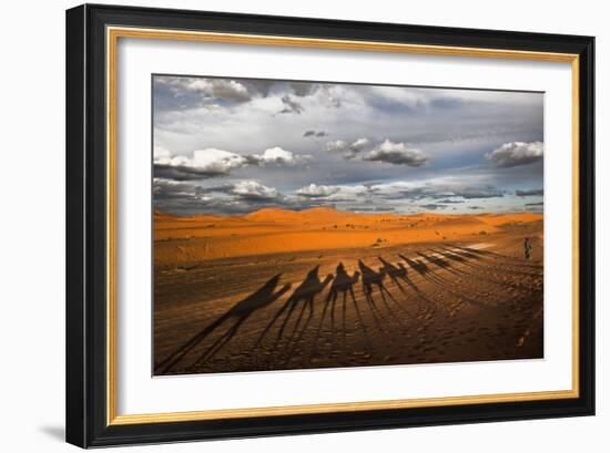 Through the Dunes of Merzouga (Morocco).-Joxe Inazio-Framed Photographic Print