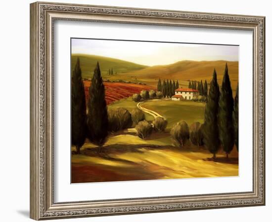 Through the Hills of Tuscany-Tim Howe-Framed Giclee Print