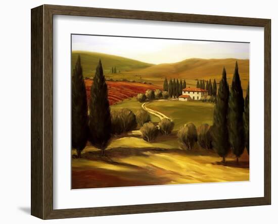 Through the Hills of Tuscany-Tim Howe-Framed Giclee Print