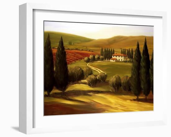 Through the Hills of Tuscany-Tim Howe-Framed Giclee Print