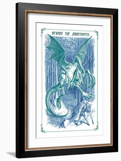 Through the Looking Glass: Beware the Jabberwock-John Tenniel-Framed Art Print