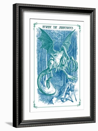 Through the Looking Glass: Beware the Jabberwock-John Tenniel-Framed Art Print