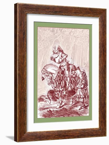 Through the Looking Glass: Scene from Through the Looking Glass-John Tenniel-Framed Art Print