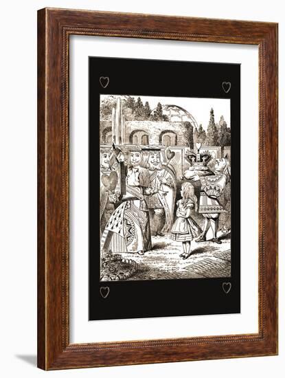 Through the Looking Glass: The Queen's Croquet Ground-John Tenniel-Framed Art Print