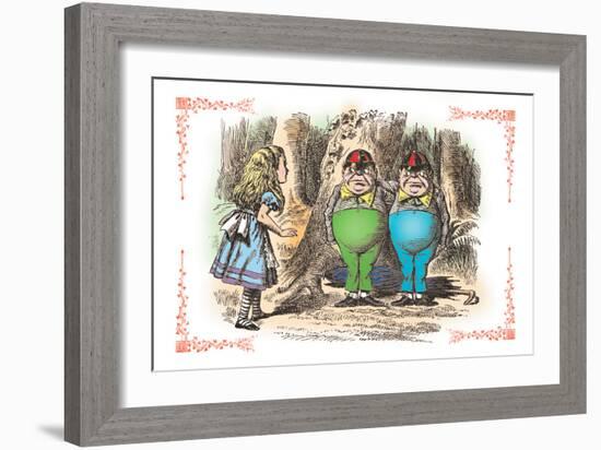 Through the Looking Glass: Tweedledum and Tweedledee-John Tenniel-Framed Art Print