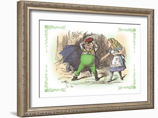 Through the Looking Glass: Tweedledum's Fuss-John Tenniel-Framed Art Print