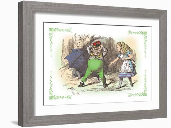 Through the Looking Glass: Tweedledum's Fuss-John Tenniel-Framed Art Print