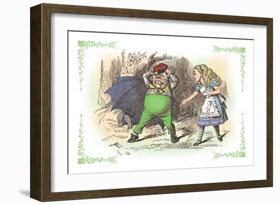 Through the Looking Glass: Tweedledum's Fuss-John Tenniel-Framed Art Print