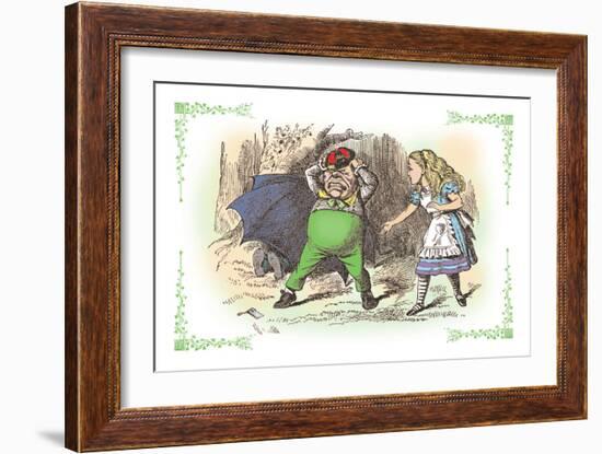 Through the Looking Glass: Tweedledum's Fuss-John Tenniel-Framed Art Print